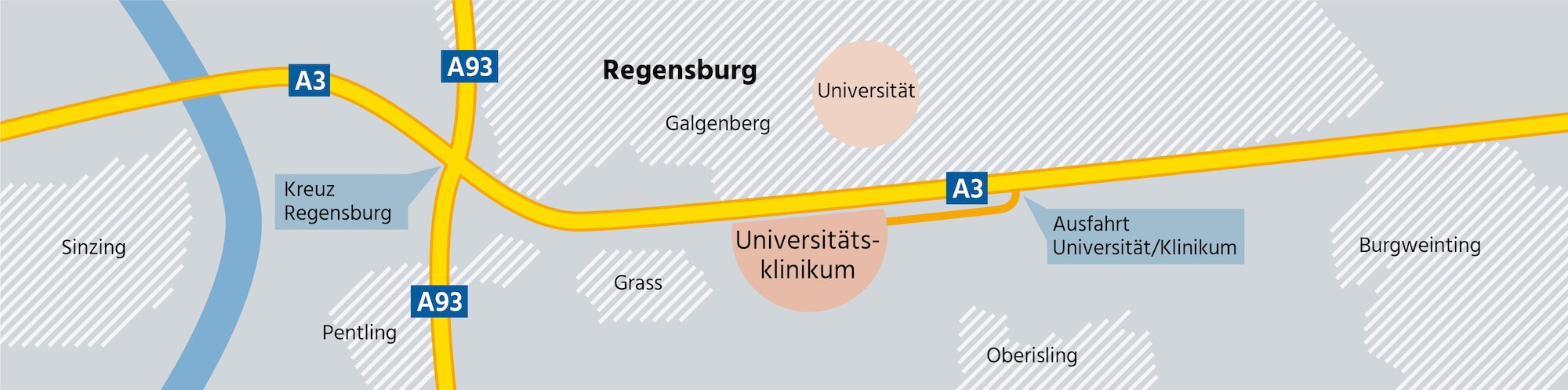 Anfahrt humangenetische Sprechstunde Schönbuchner in Regensburg